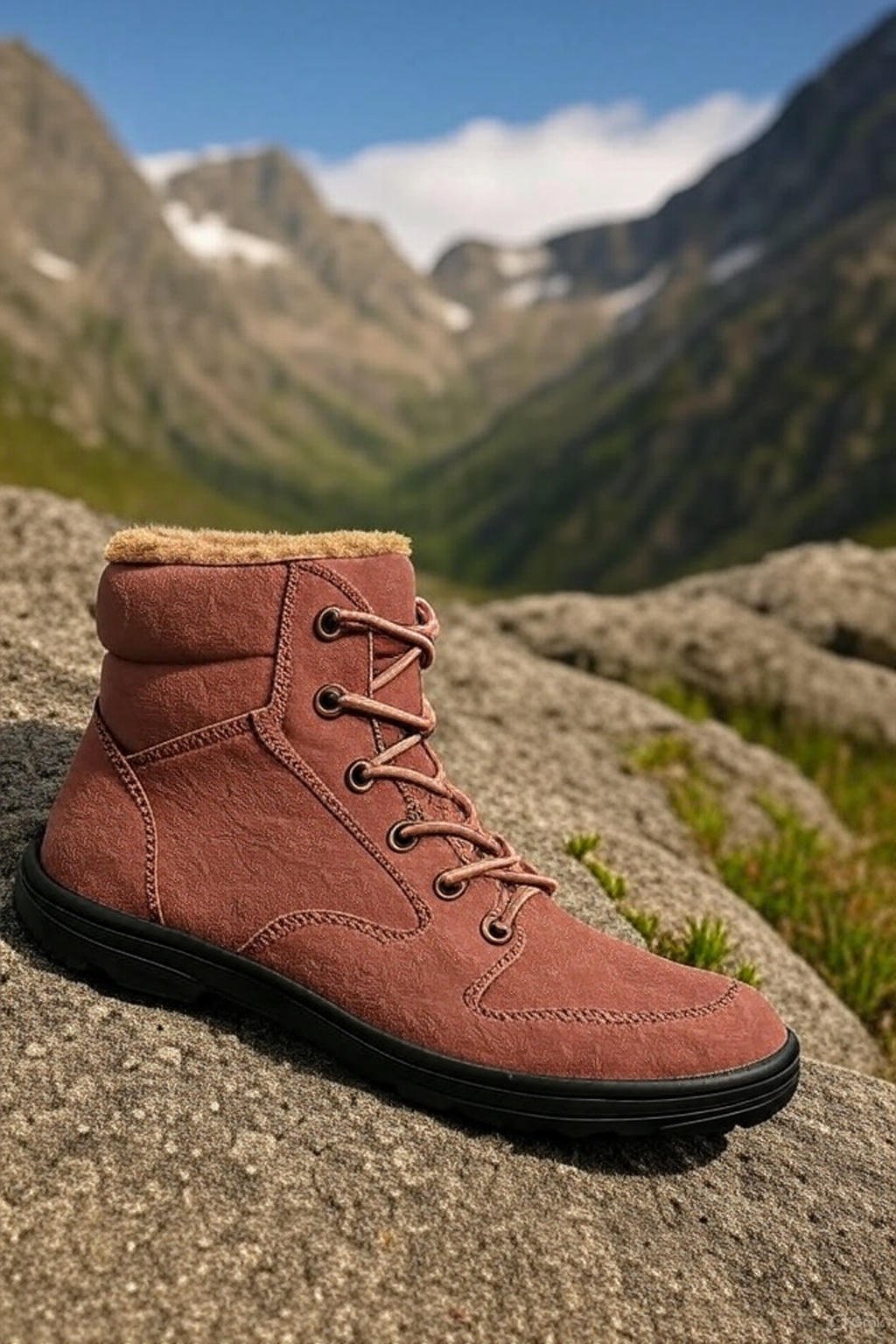 Barfuß-Wanderschuhe Damen Winter – Vegan, Bio & Nachhaltig in Gelb und Rosa